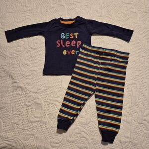 Primark striped designed top 3/6 months baby pajamas NWOT
